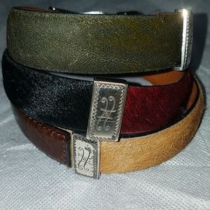 Brighton Multicolor Leather & Calfs Hair Belt